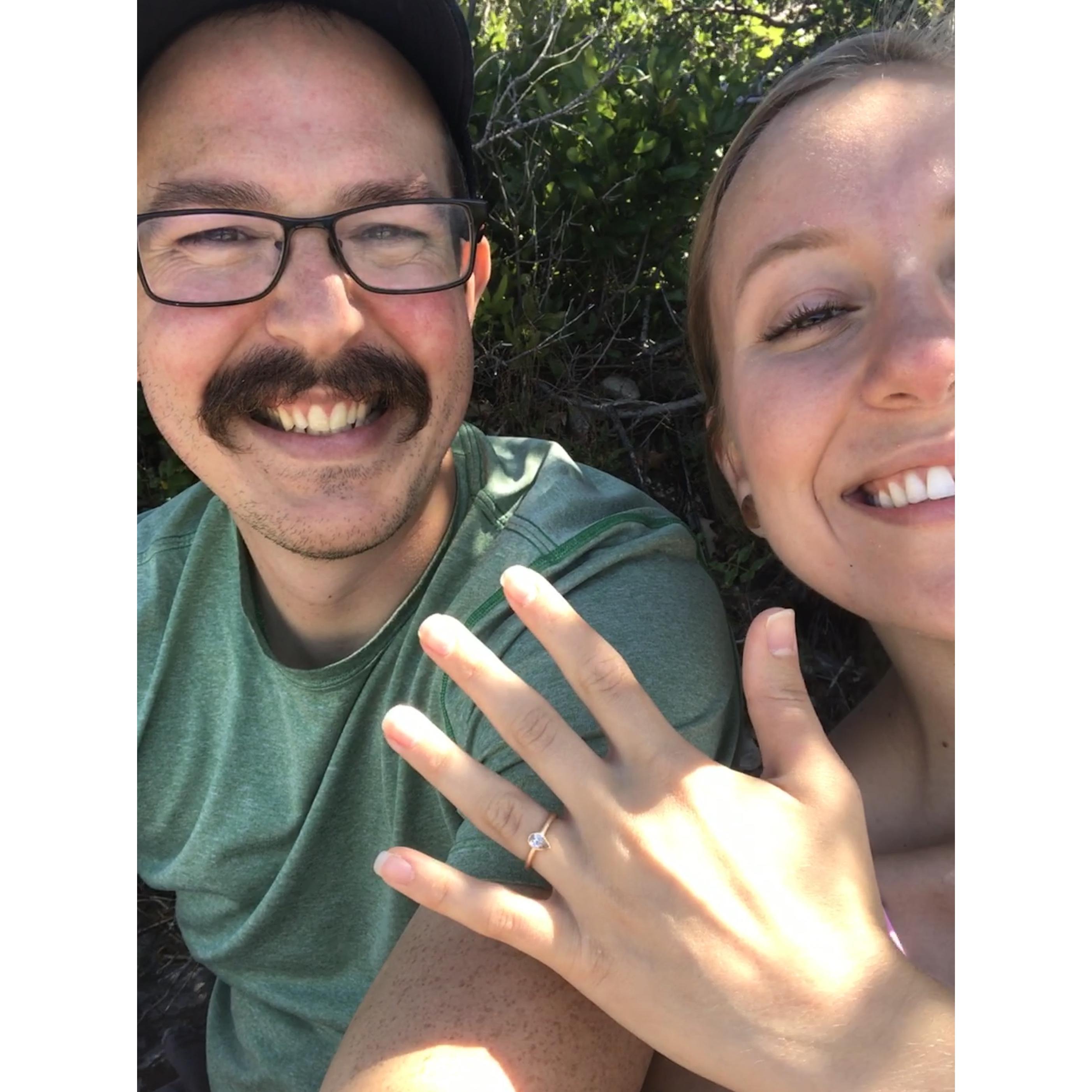 Right after he proposed! Before I decided to wear my ring the other way around :)