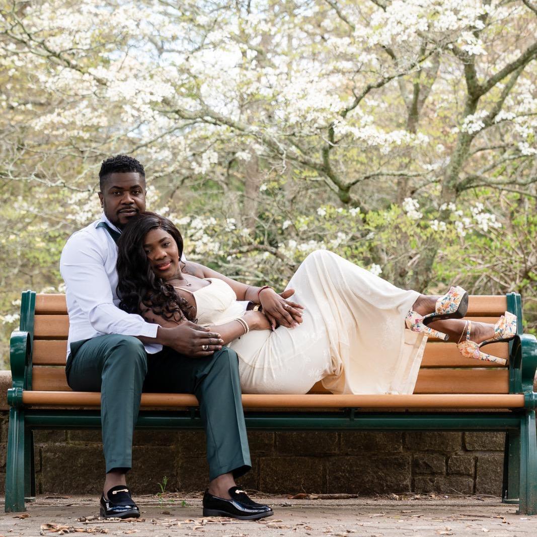 As our love blossomed among the cherry trees, our engagement shoot captured the joyful beginning of our forever.
