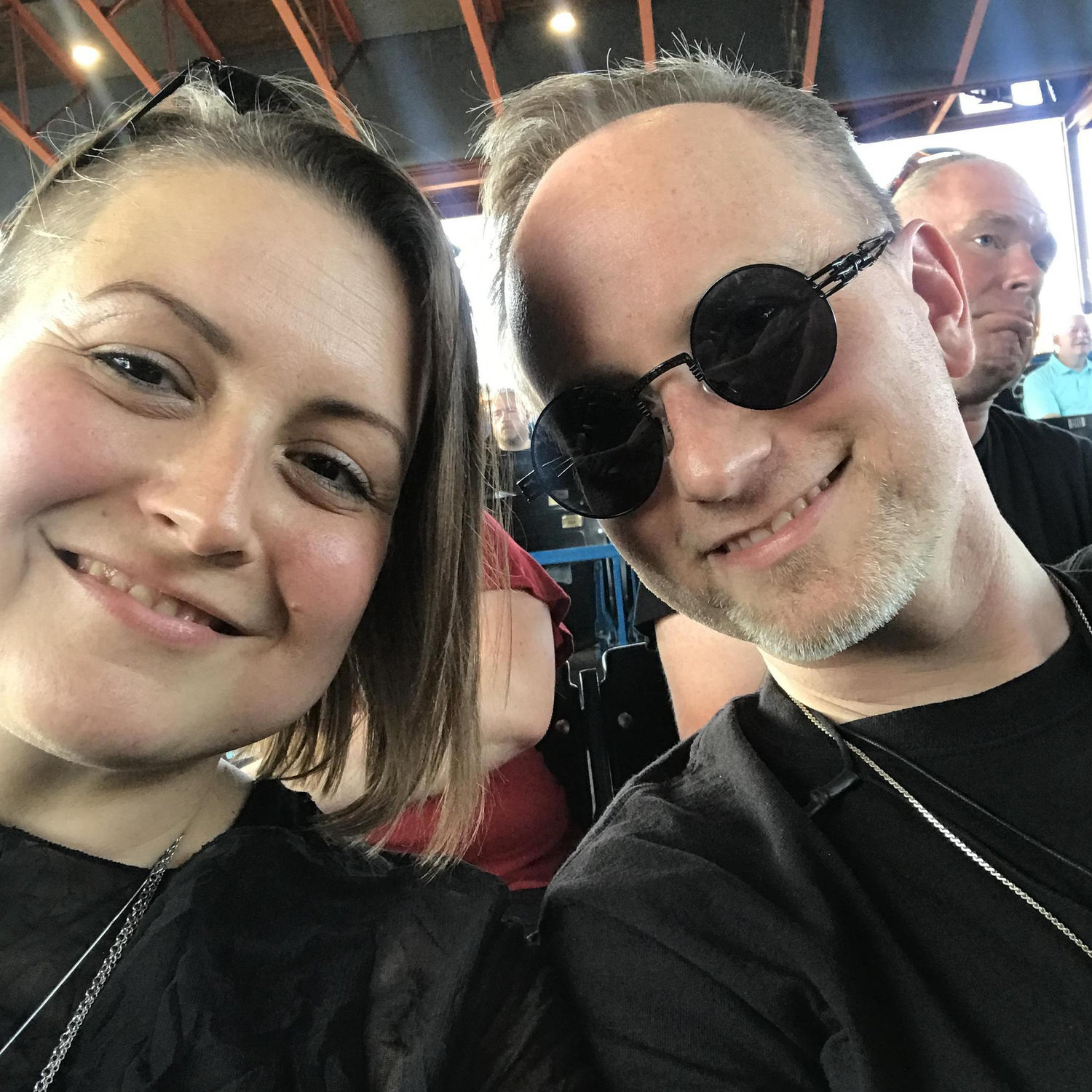 In Cincinnati for a Rob Zombie and Marilyn Manson concert.