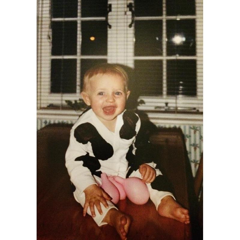 Baby Kate as a Cow