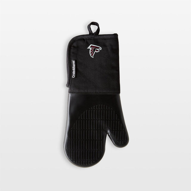 NFL Atlanta Falcons Black Organic Cotton Oven Mitt with Silicone Grip