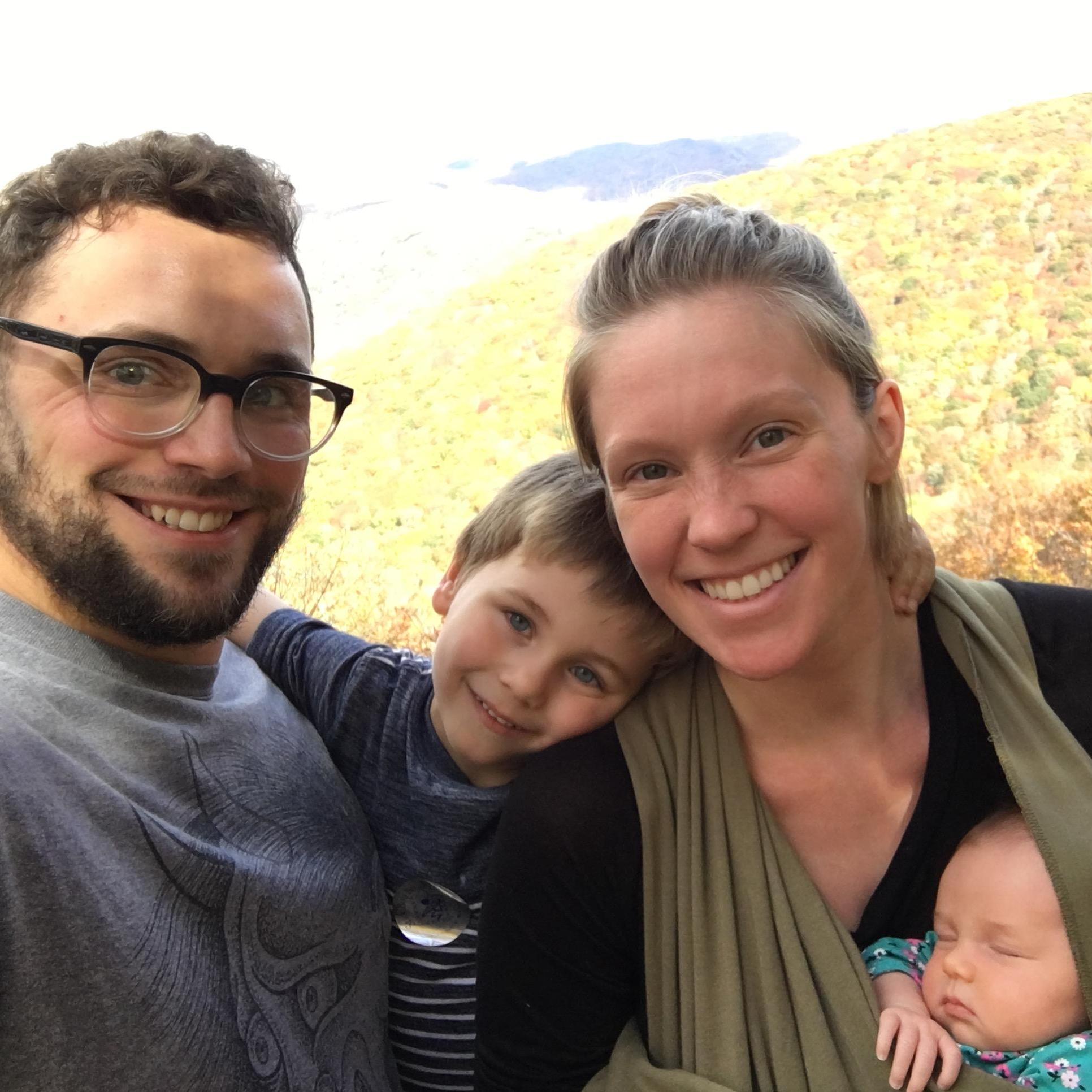Hiking as a family in Linville, NC!