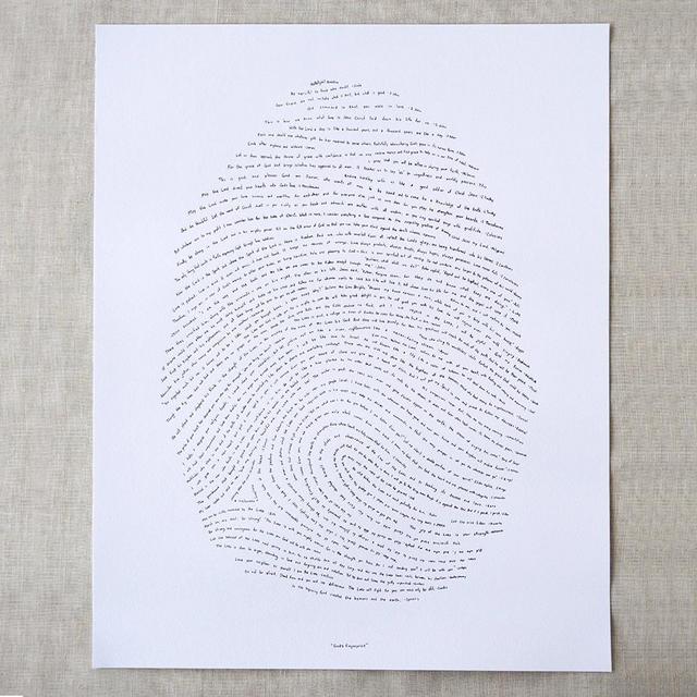 16x20 God's Fingerprint Letterpress