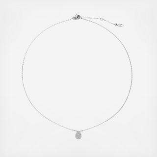Pave Teardrop Pendant Necklace