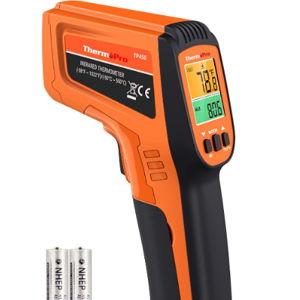 ThermoPro TP450 Dual Laser Temperature Gun for Cooking, Digital Infrared Thermometer for Pizza Oven Grill, Laser Thermometer Gun with Adjustable Emissivity Temp Gun -58℉to 1022℉(Not for Human)