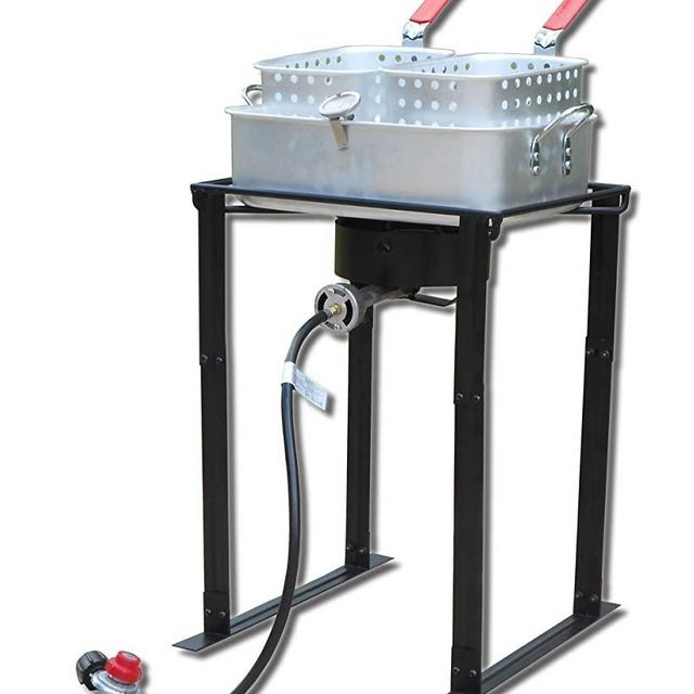 King Kooker 1624 24" Outdoor Cooker Package with Rectangular Fry Pan, OS, Multi