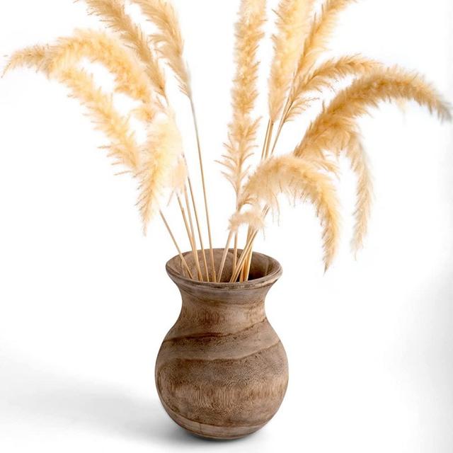 KONELCARE Handmade Rustic Vases for Decor-Beautiful Vein,Natural Grain,Innovative Shape Wood Vase-Perfect for Modern Farmhouse Decor,Kitchen Table Decor,Rustic Decor