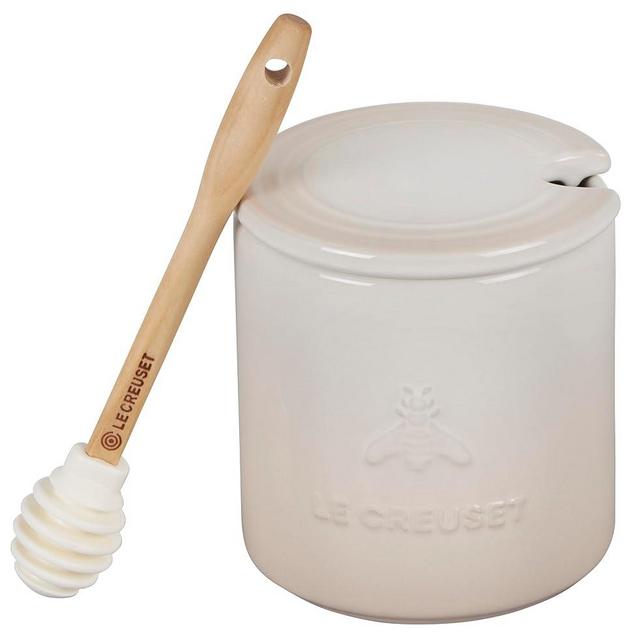 Le Creuset, 14 oz, Meringue Stoneware Honey Pot
