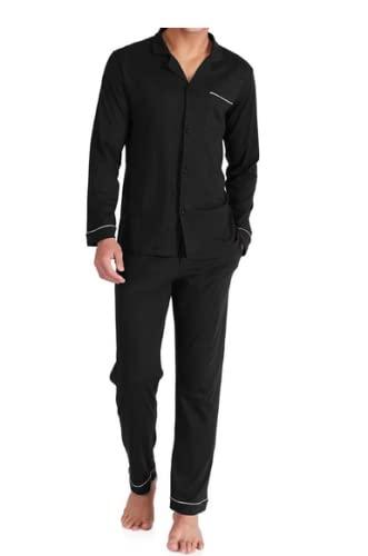 DAVID ARCHY Men's Cotton Sleepwear Button-Down Pajamas Set