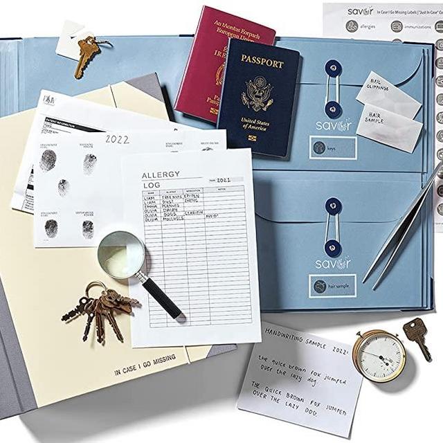 Savor | in Case I Go Missing Binder | Blue – Viral TikTok File Folio for All True-Crime Obsessed and Their Loved Ones to Record Key Personal Information or Plan and Prepare for Estate and Emergencies