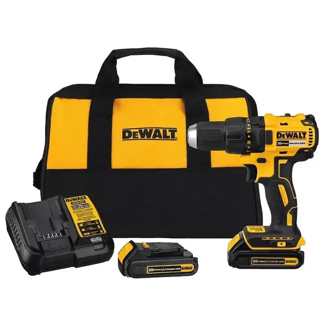 DEWALT 20-Volt Max 1/2-in Brushless Cordless Drill (2-Batteries and charger Included)