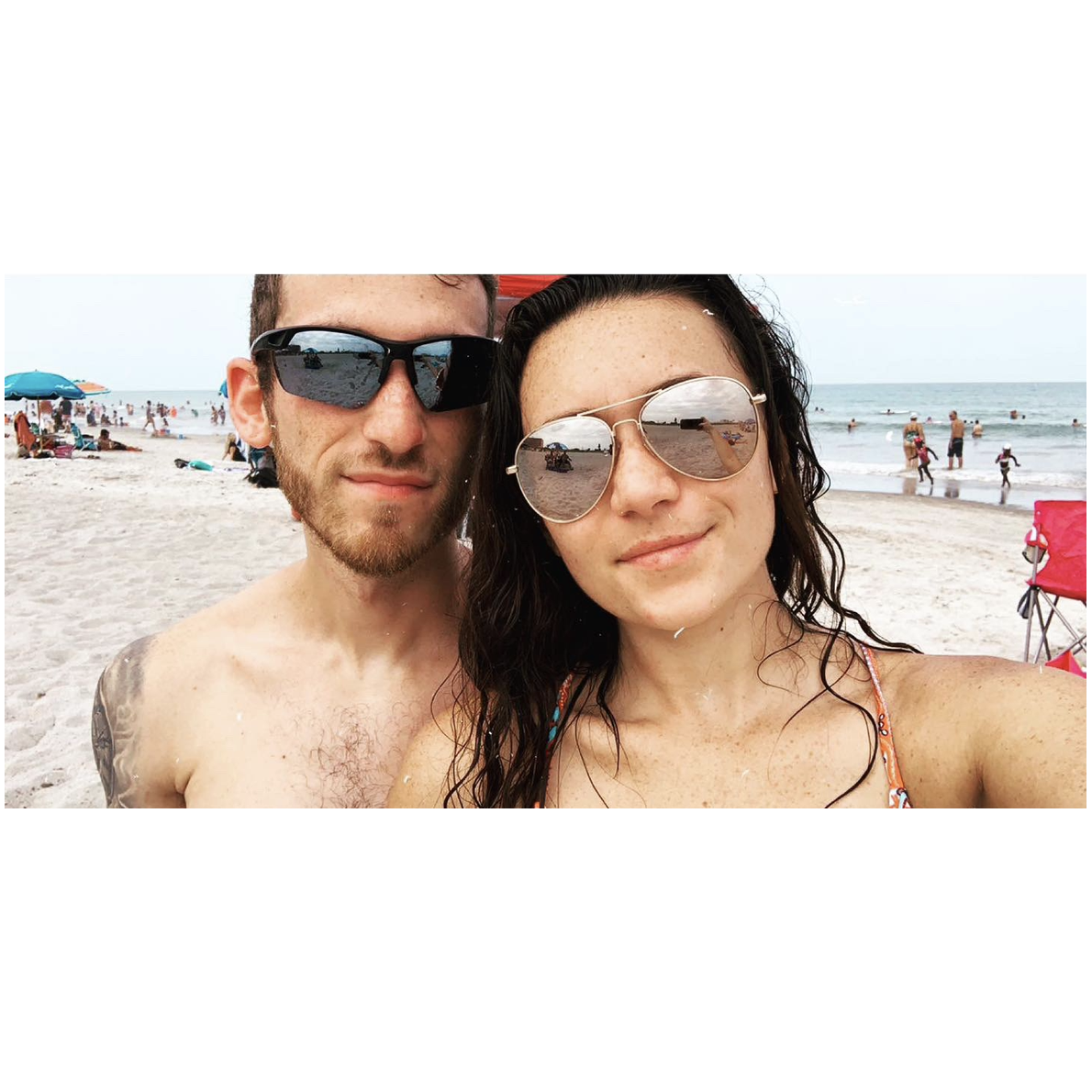 First beach day together