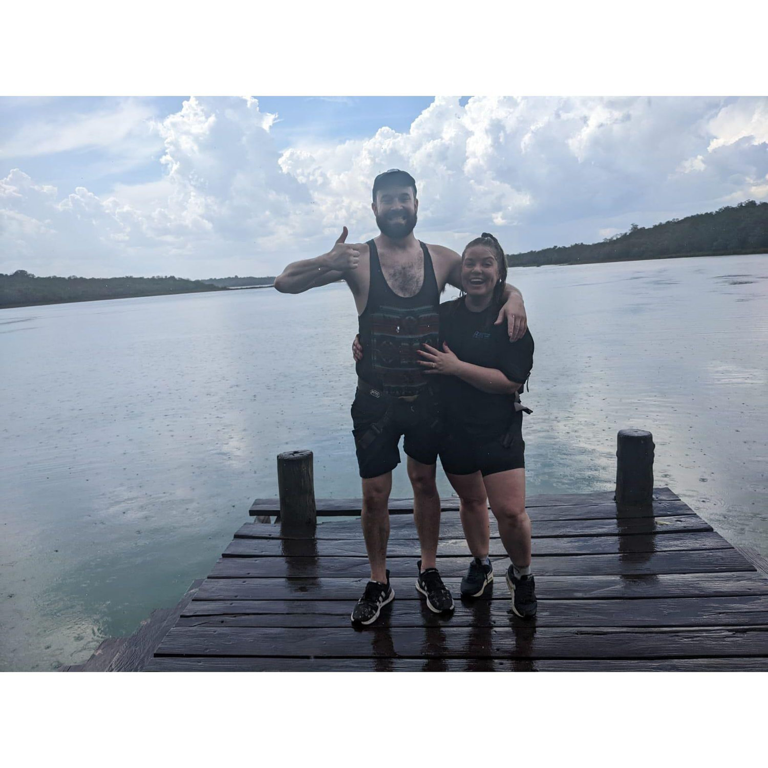 Right after ziplining over an alligator infested lake in a tropical rainstorm. Right before swimming in a cenote that doubled as a Mayan graveyard.