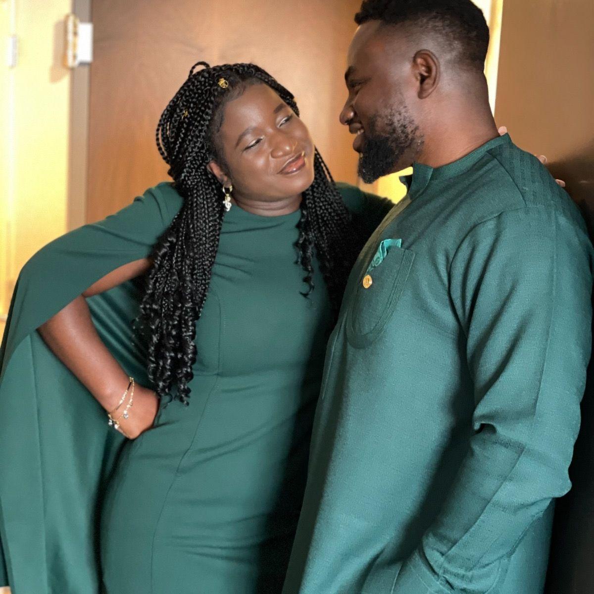 Our first wedding event attended together in 2023.