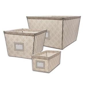Canvas Storage Bin in Trellis