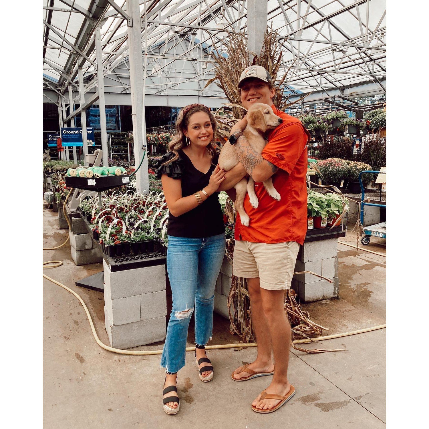 The day we picked up our sweet golden retriever, Cooper! He's been such a special addition to our lives, and we love him so much. September 17, 2022