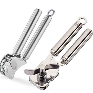 Rösle Stainless Steel 2-Piece Garlic Press & Can Opener with Pliers