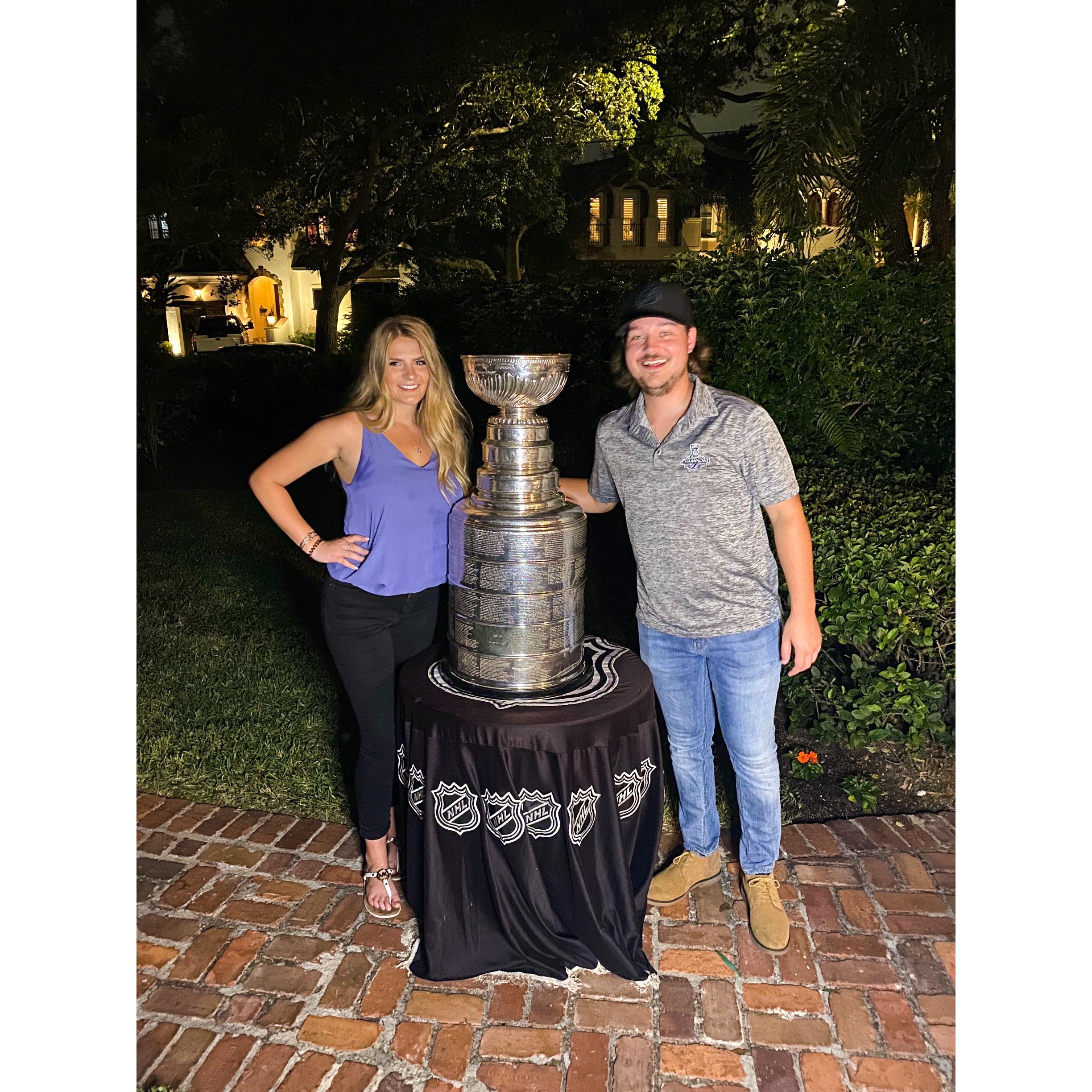 Blaines first season working for the Lighting - they won the Stanley Cup!