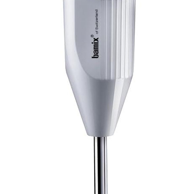 bamix Made in Switzerland M200 PRIME - 2-speed Immersion Hand Blender, 200W 120V 60Hz - Light Grey - Includes 3 Stainless Steel Blades – Aerating, Blending, and Chopping Blades