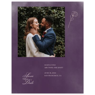 Eggplant, Purple Wedding Digital Save the Date - Dubuque Portrait