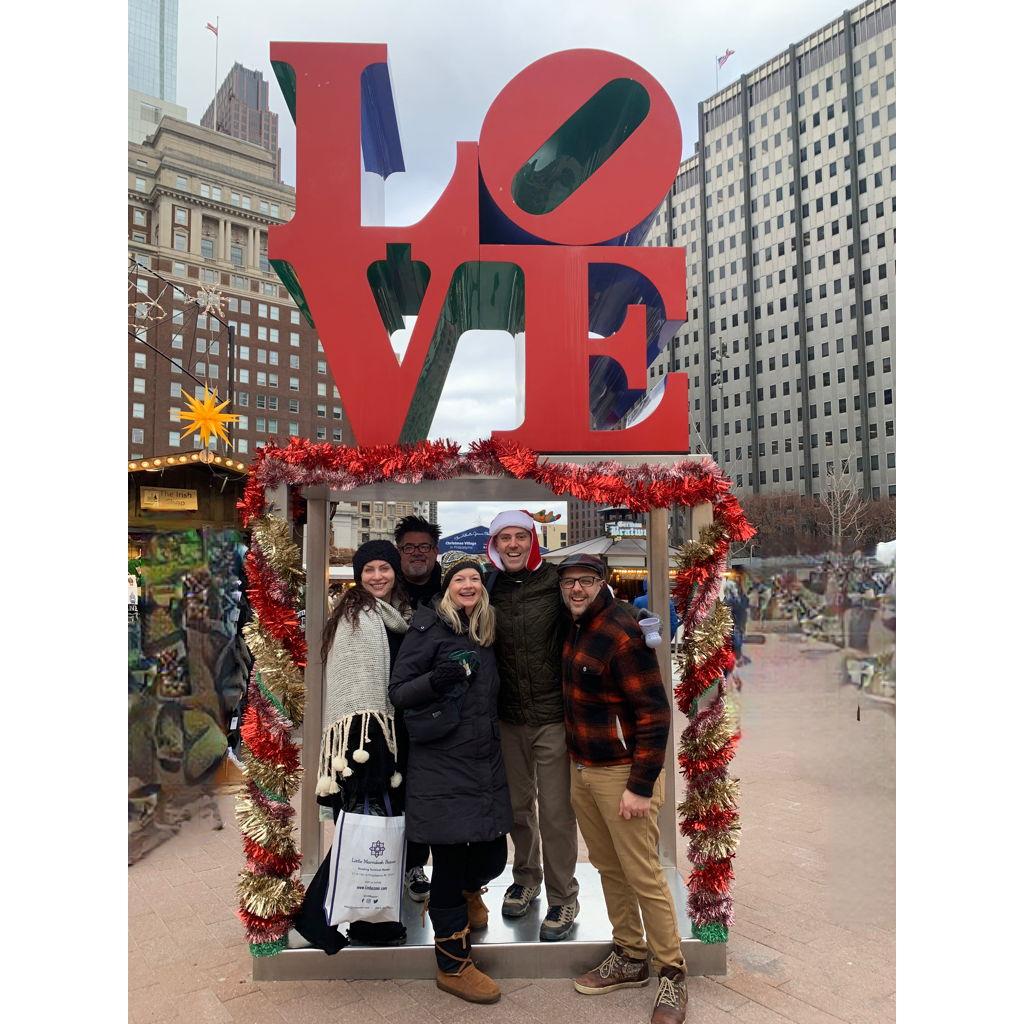 Christmas Village, December 2023 (Mads, Dave, Elizabeth, Bobby, Joe)