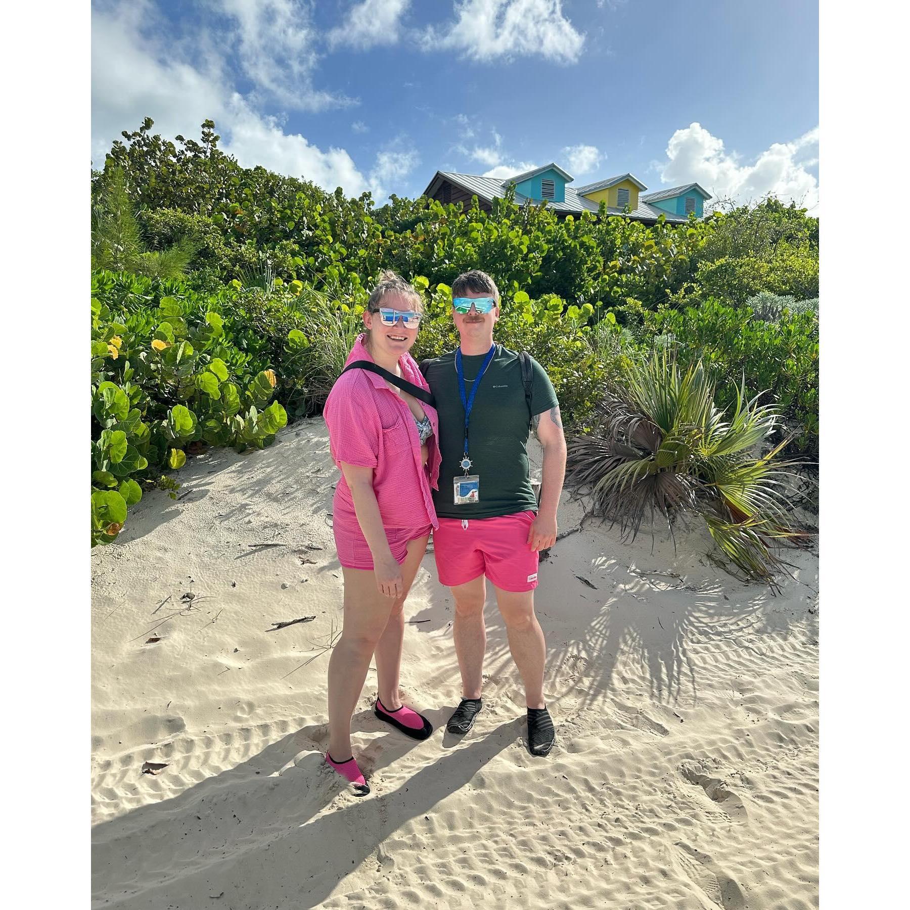 Our first "real" vacation taking a cruise to the Bahamas.