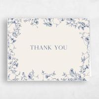 Blue Wedding Thank You - Plumeria Landscape