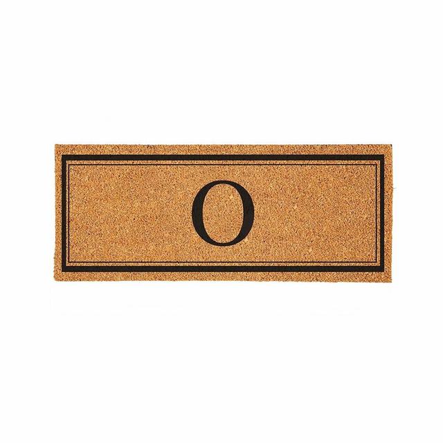 Evergreen Flag Monogram Extra Large Coir Doormat, 60x24 Inches Front Door Mat, Outdoor Indoor Entrance Rug, Welcome Mat for Double Doors Porch Patio, Housewarming Gift, Letter O