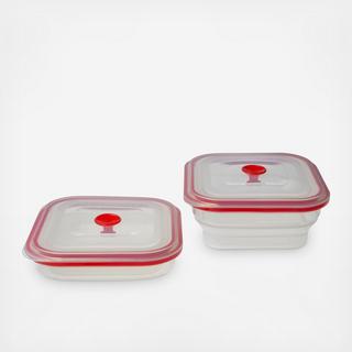 Small Collapsible Food Storage Container, Set of 2