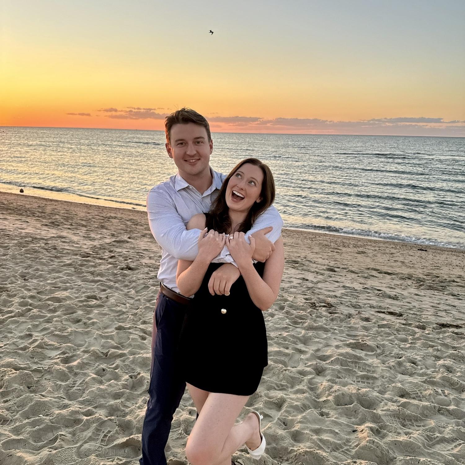 Enjoying Nantucket post-engagement!