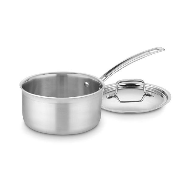 Cuisinart Classic MutliClad Pro 2qt Stainless Steel Tri-Ply Saucepan with Cover MCP19-18N - Silver