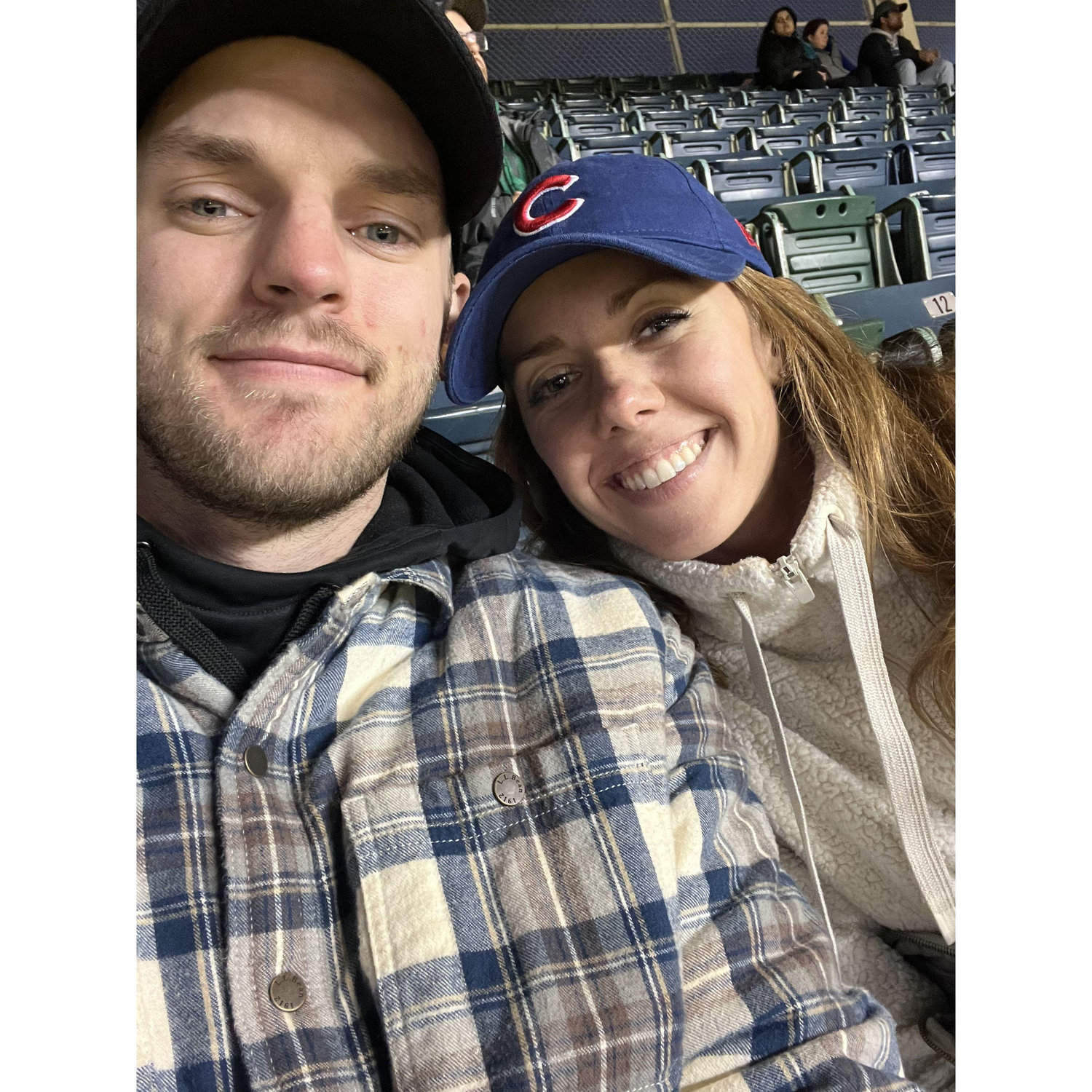 Allie lives just 2 blocks from Wrigley field. We love Cubs games!