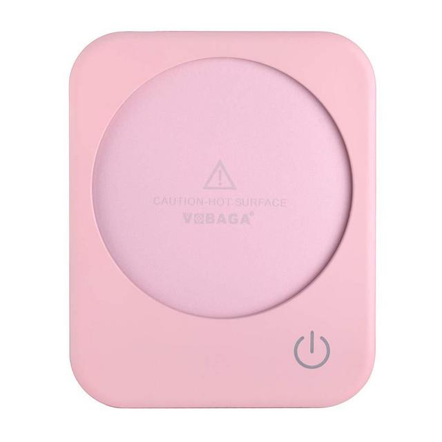 Coffee Mug Warmer, VOBAGA 4 Hours Auto Shut-Off Coffee Warmer Plate for Office Home Desk Use with 3 Temperature Settings, Electric Cup Warmer For Cocoa,Tea, Milk, Water, Pink (No Cup)