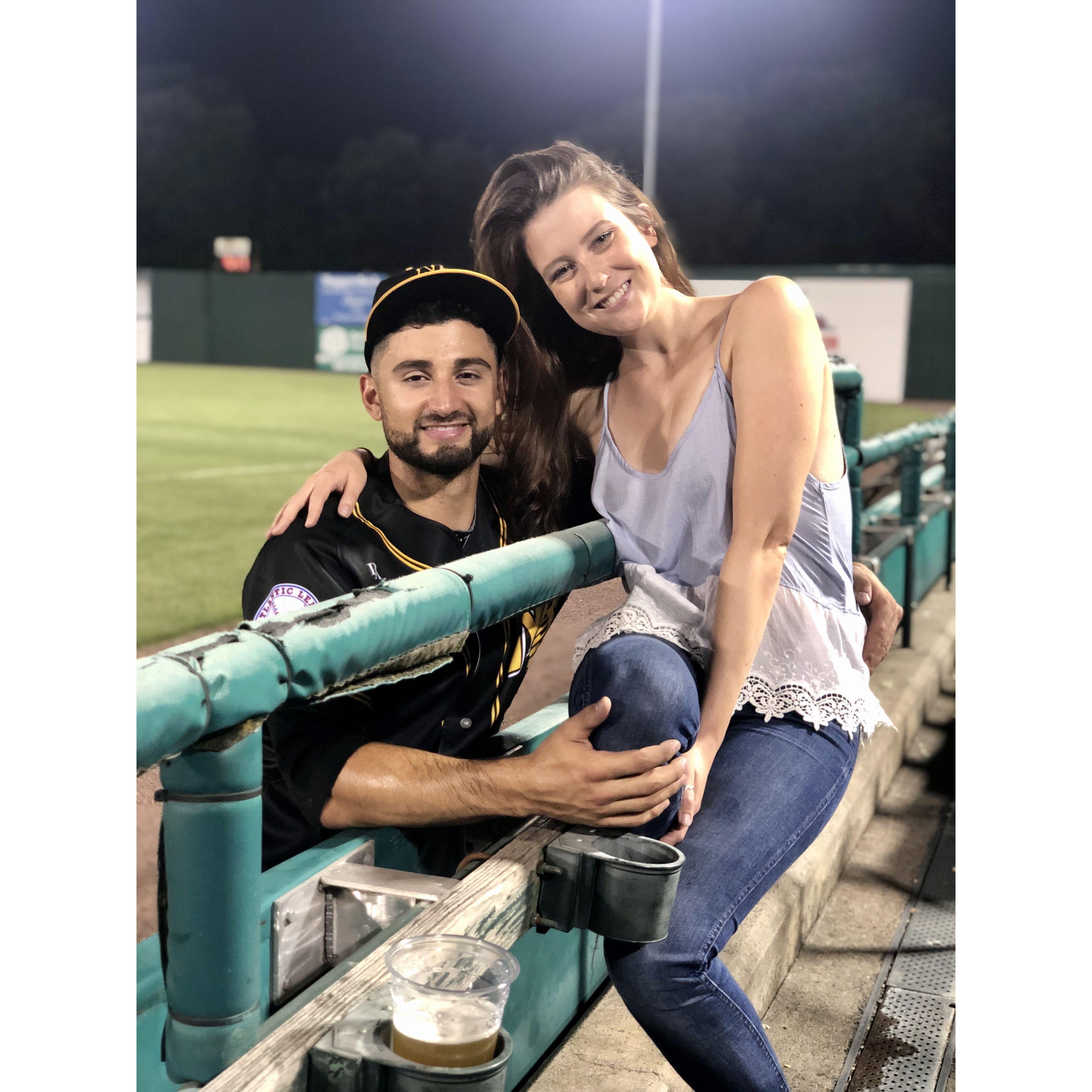 Back in our long-distance baseball days. June 2018 ⚾