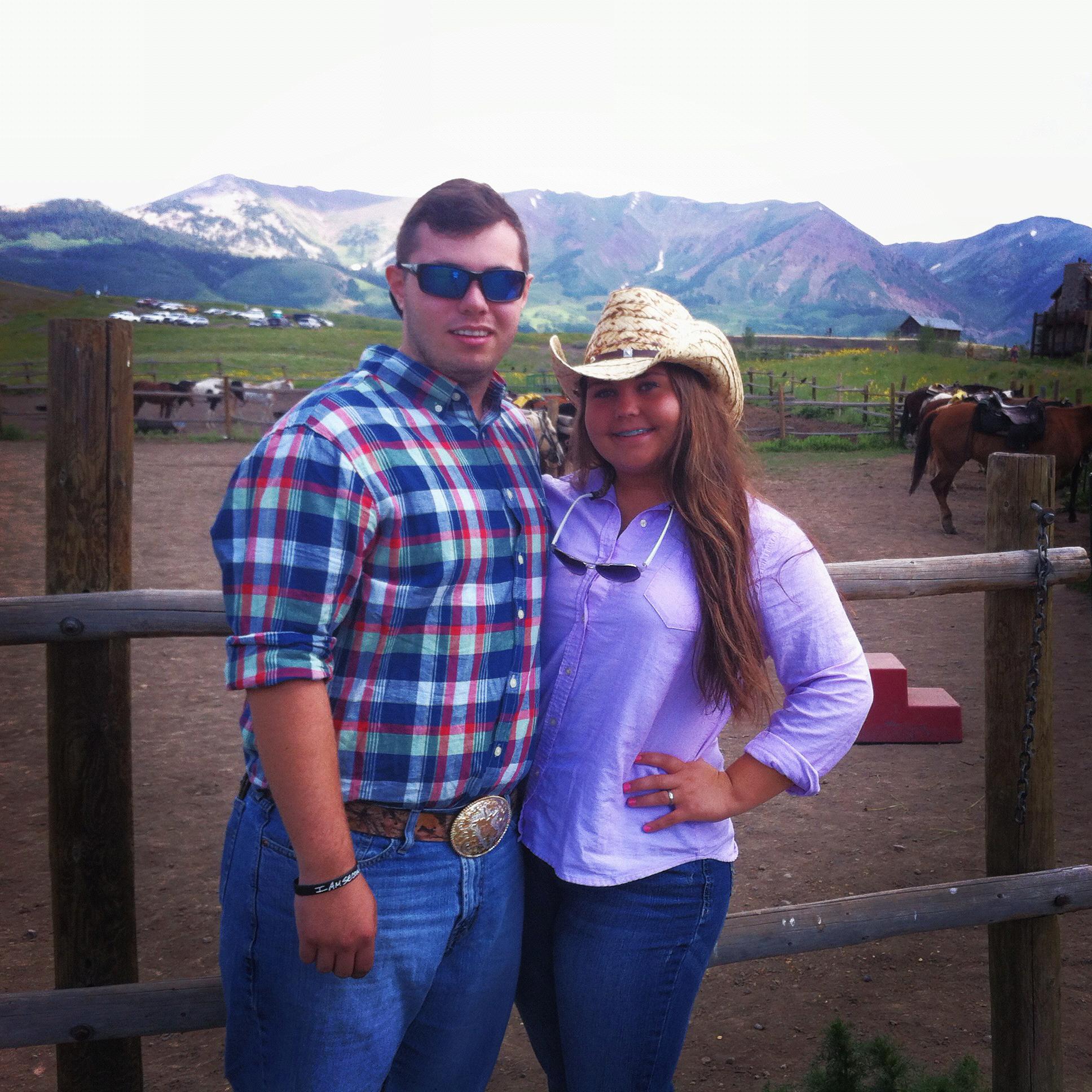 Horseback riding through the mountains of Colorado