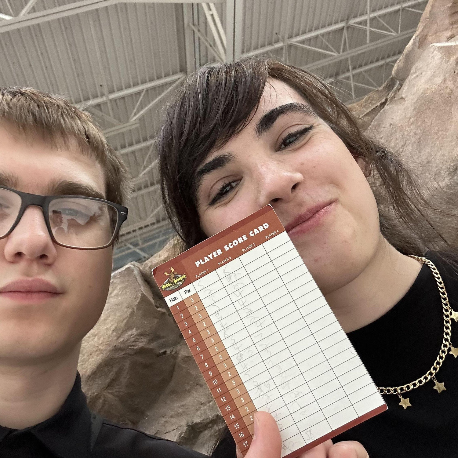 Kellie and Sam after Kellie loses to mini golf.