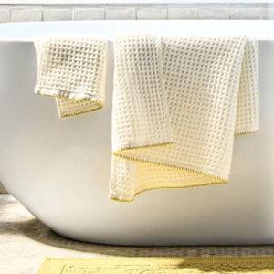 Whipstitch Waffle Hand Towel | Yellow