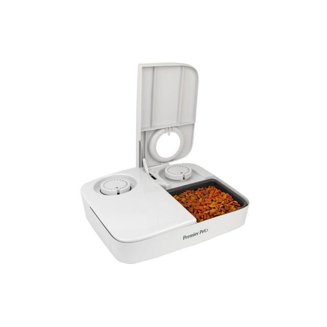 Premier Pet™ 2-Meal Automatic Pet Feeder in Grey