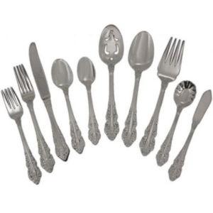 Antique Baroque Silver 65-Piece 18/10 Flatware Set