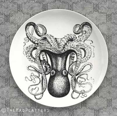 Octopus I melamine plate
