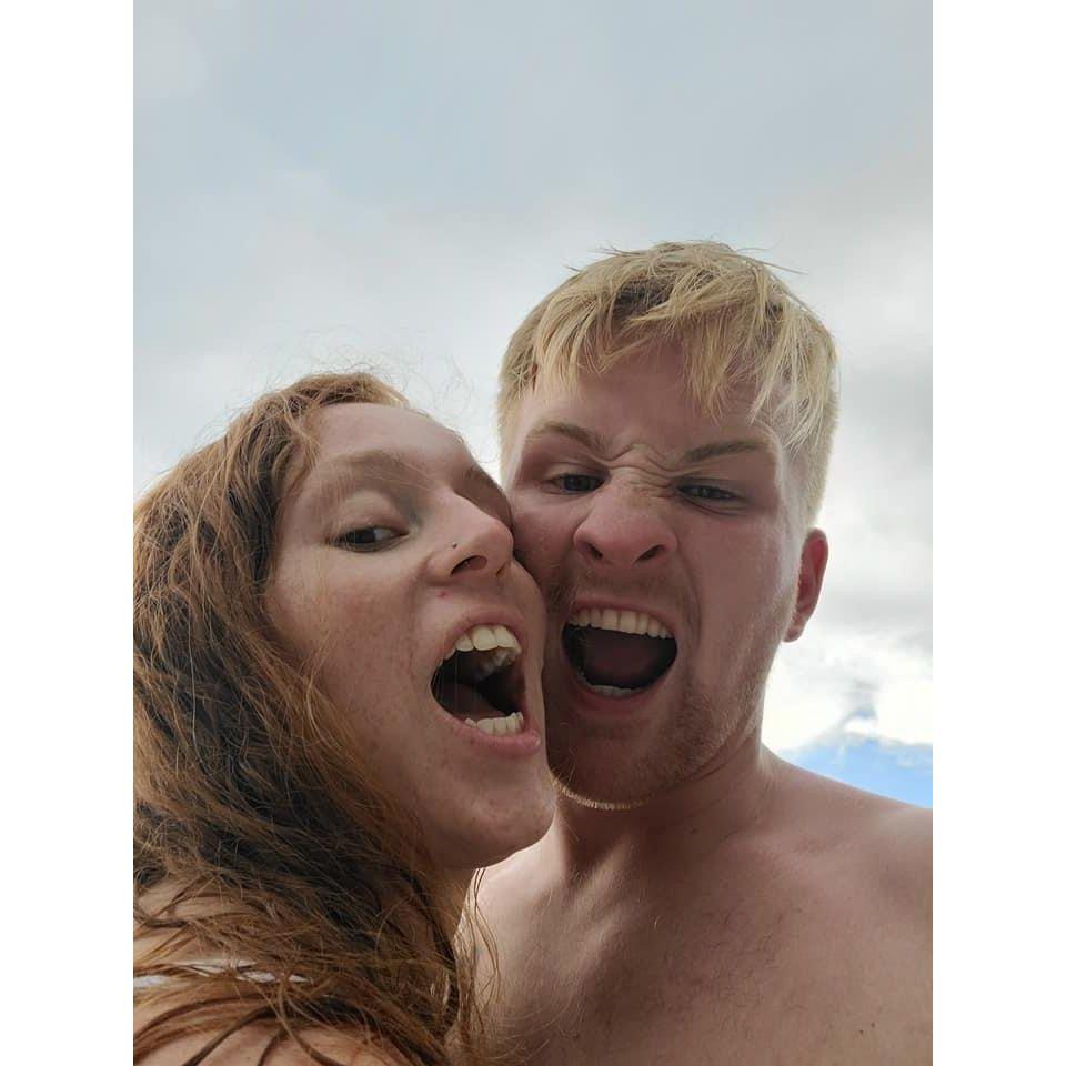 Just being goofy.
