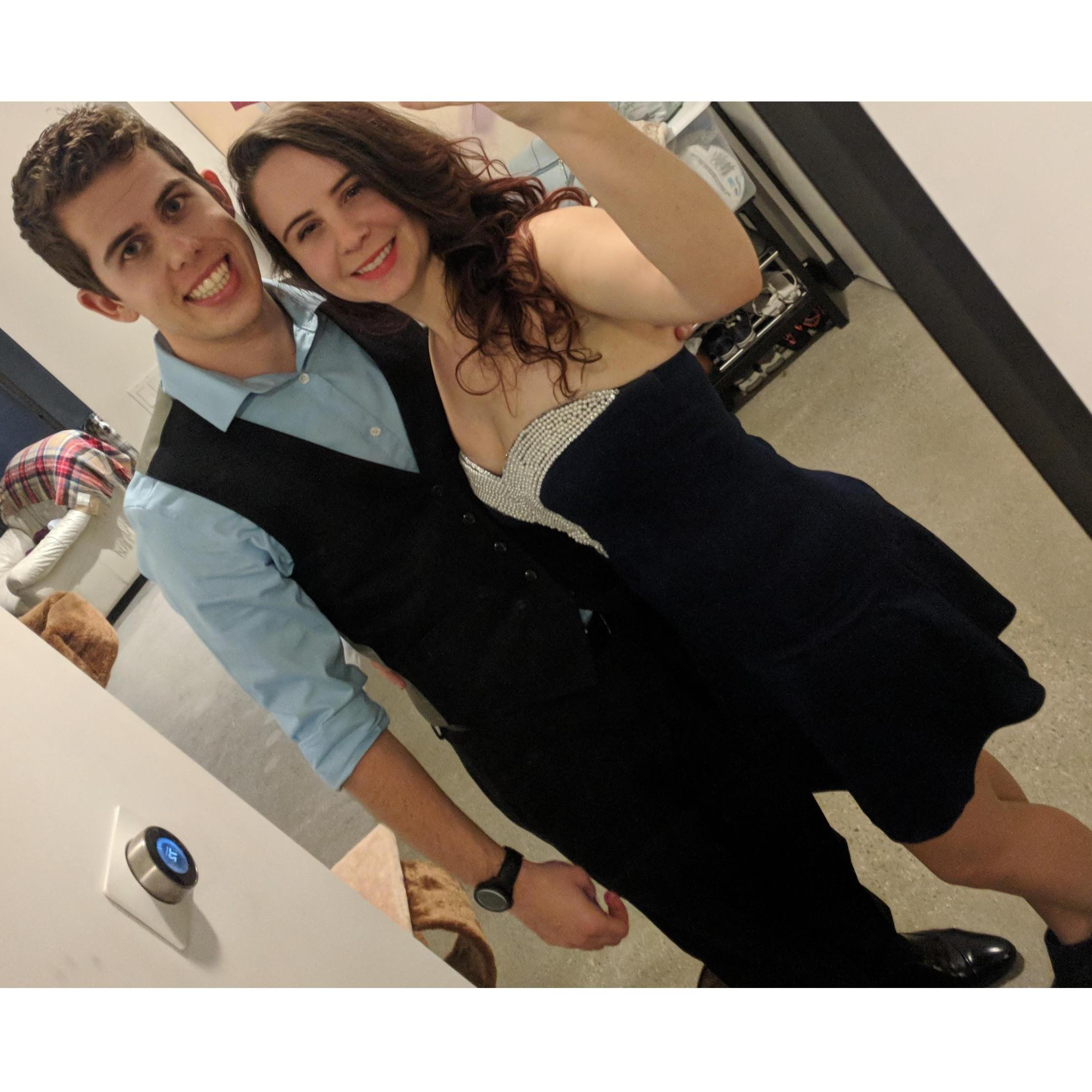 Dressing up for our 3 year anniversary date 2018