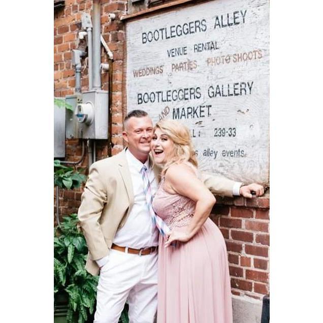Being silly at our engagement phtoshoot