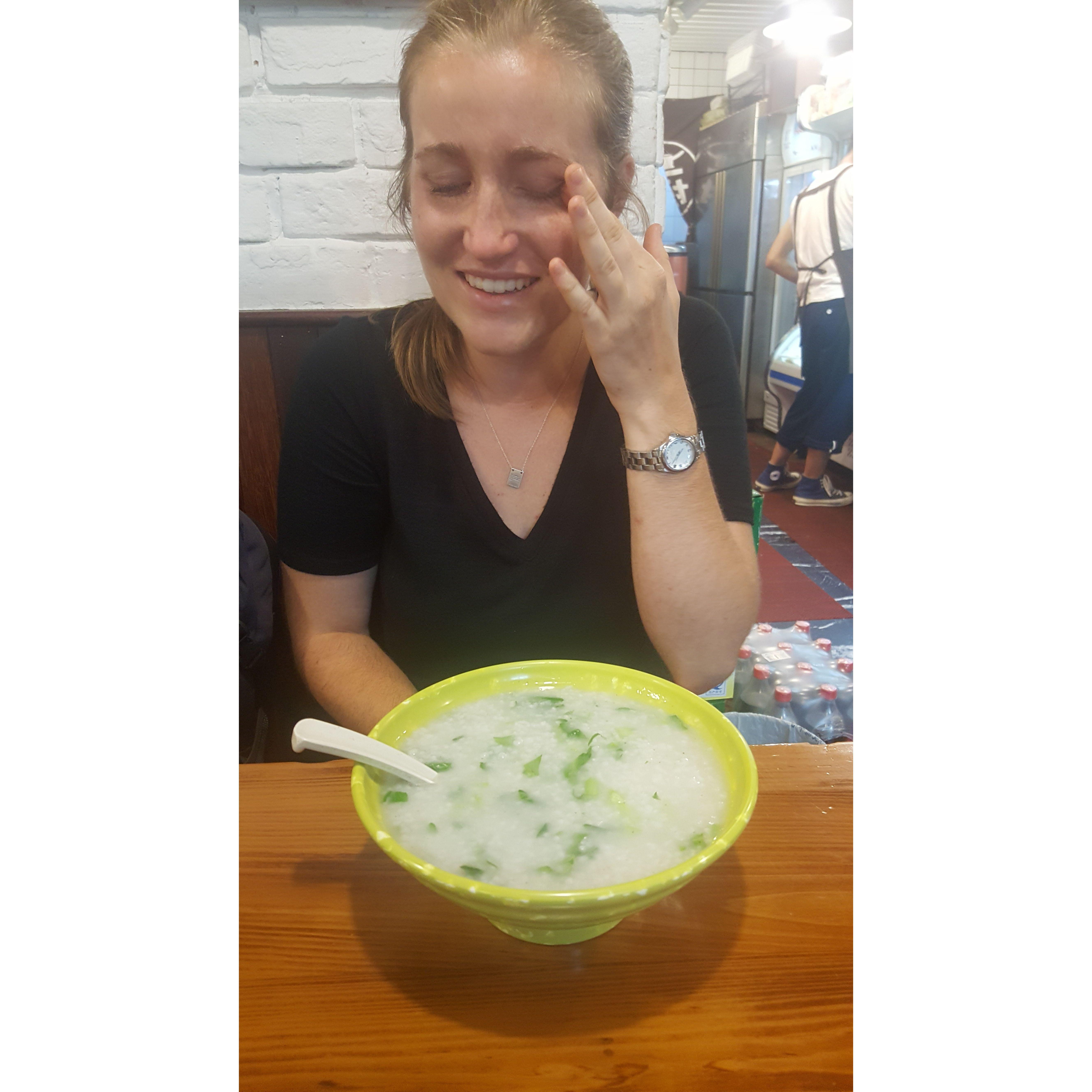 And Quinn used his Chinese to order Madison vegetarian food in Shanghai, which was really just boiled rice (it was so tasty though)!