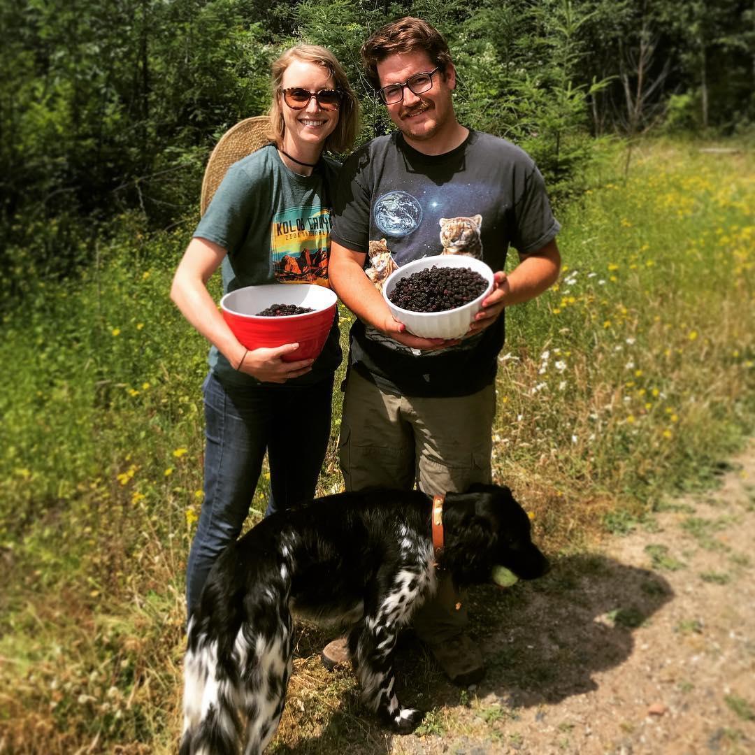 Blackberry picking on Galbraith with John and Katy. 2018.