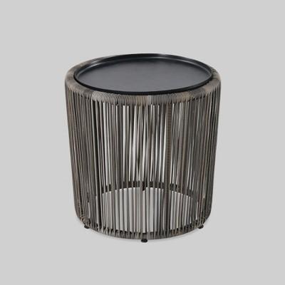 Latigo Patio Side Table with Tray - Brown - Opalhouse™