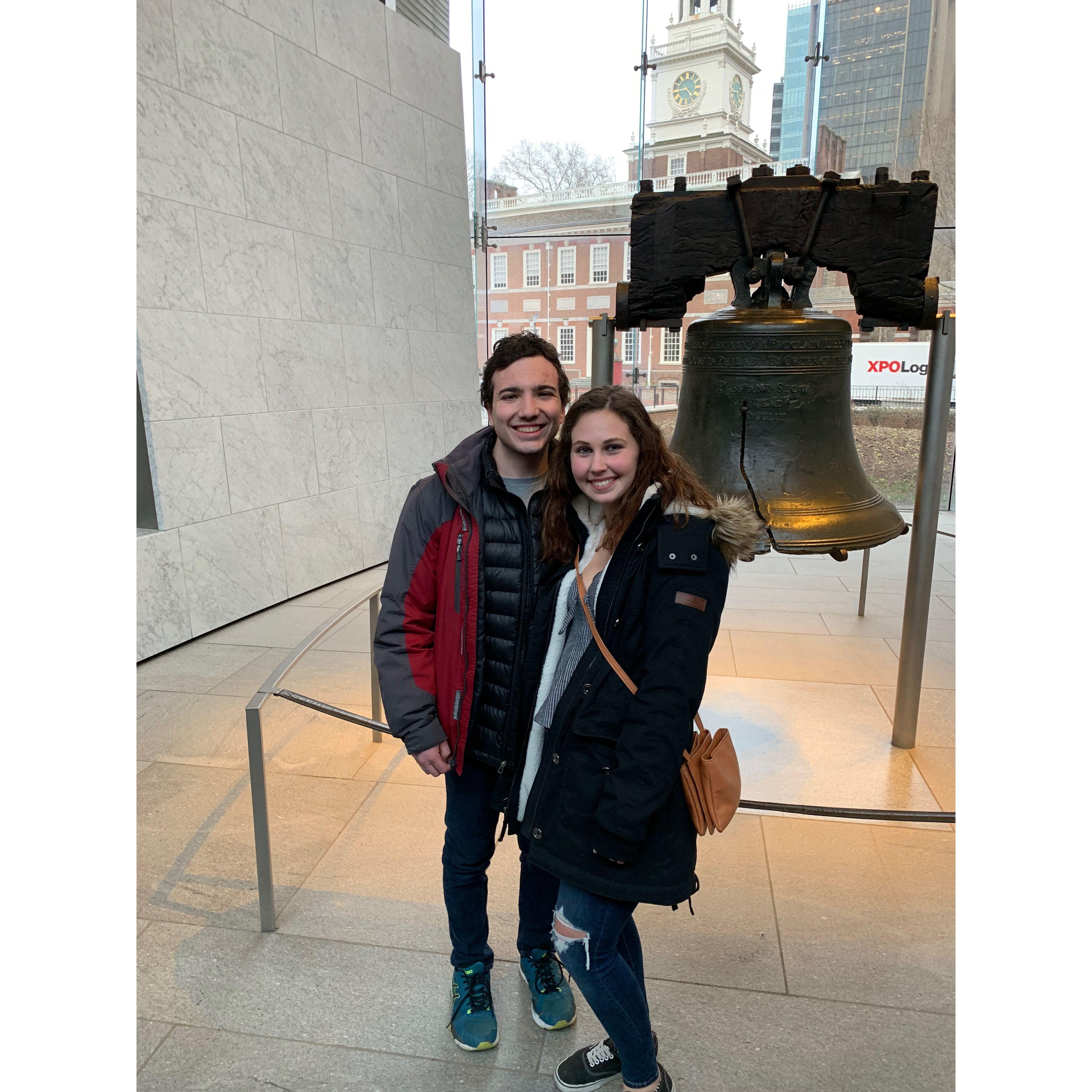 Matthew and Sadie's first time in Philadelphia together. March 2019