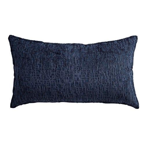 Delaney Chenille Navy Lumbar Pillow