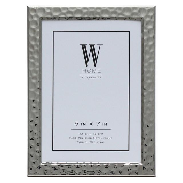 W Home™ 5-Inch x 7-Inch Hammered Picture Frame in Silver