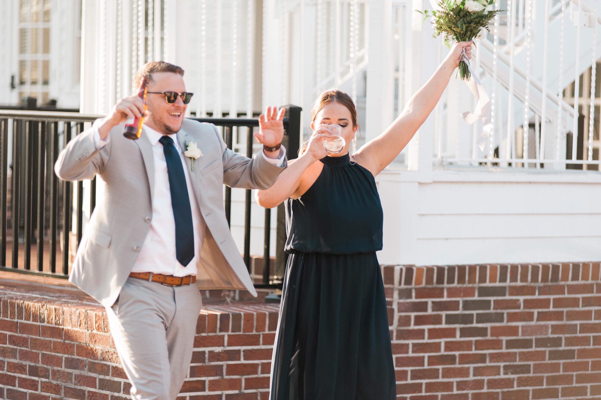 At my sisters wedding, I caught the bouquet and David caught the garter....all makes sense now!